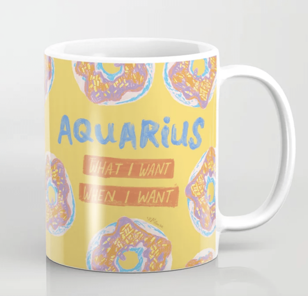 Funny Aquarius zodiac coffee mug